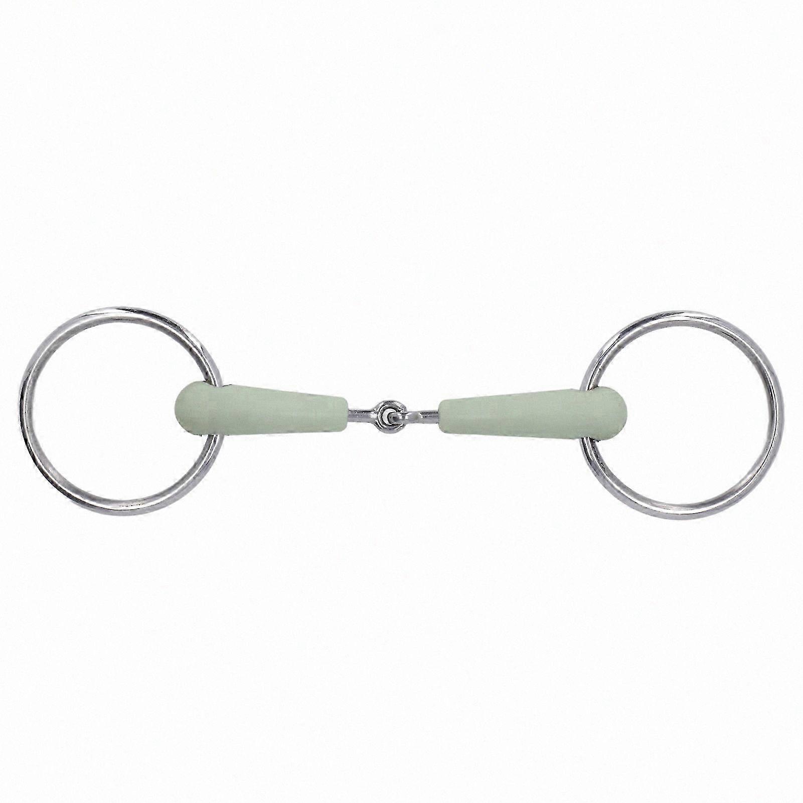 Stainless Steel 130mm Snaffle Bit with Chain for Equestrian Training Use