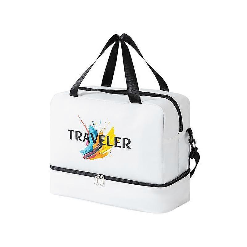 Single-shoulder carry-on travel bag with large capacity and dry-wet separation, lightweight and practical for short trips