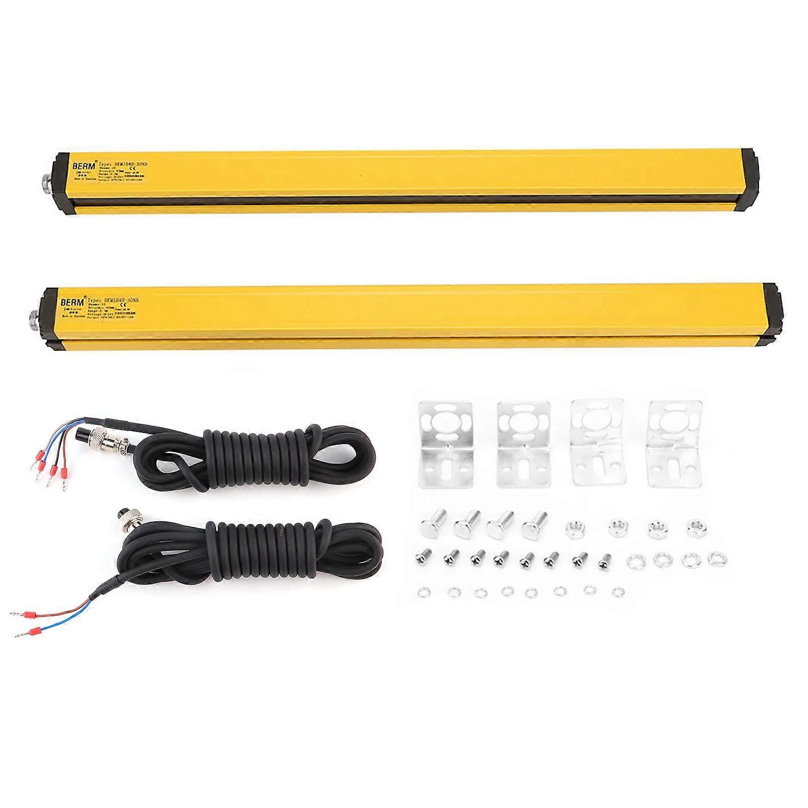 Light Curtain Sensor Switch Safety Light Grating Security Device DC24V(10 Beams BEM104030NB)