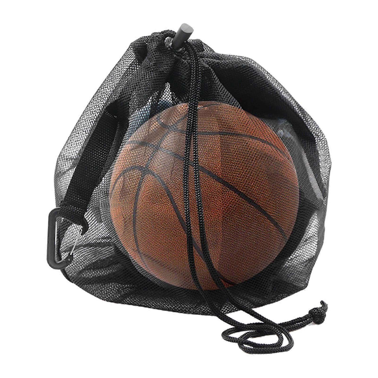 Mesh Single Ball Carry Bag With Hook, Single Ball Mesh Bag For Soccer, Volleyball Training, Organization, Playground