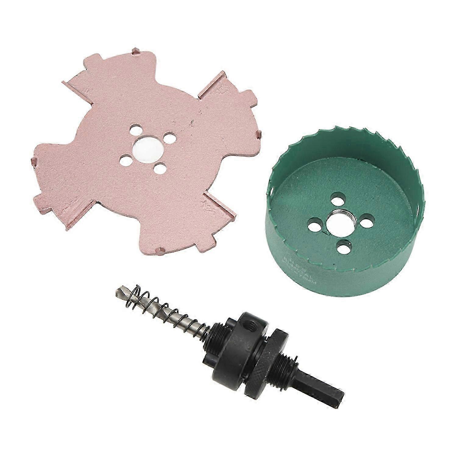 Borderless Spotlight Hole Opener Hex Shank Center Positioning Drill Counterslot Hole Tool Set 75mm /