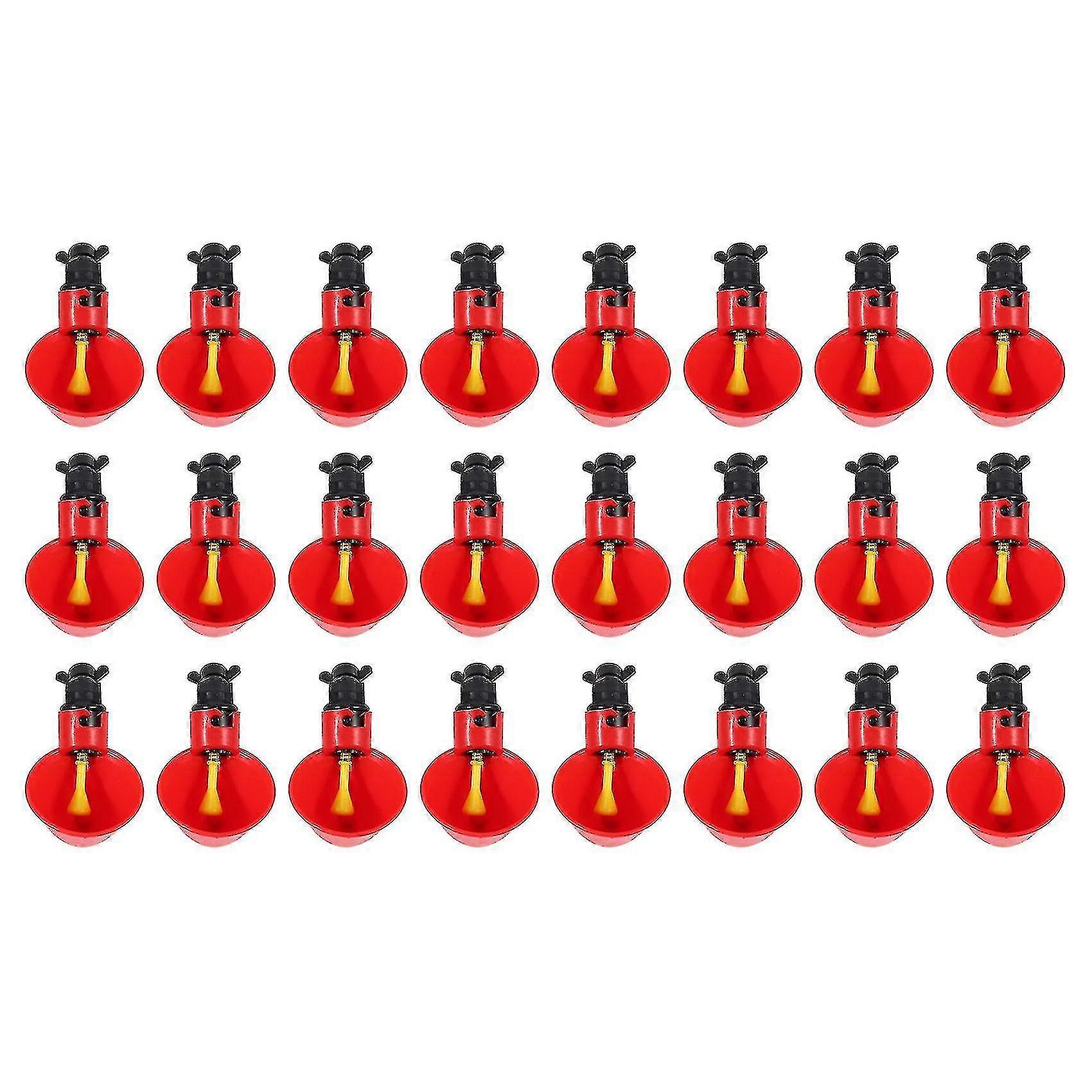 24-piece plastic poultry drinking cups, automatic and durable