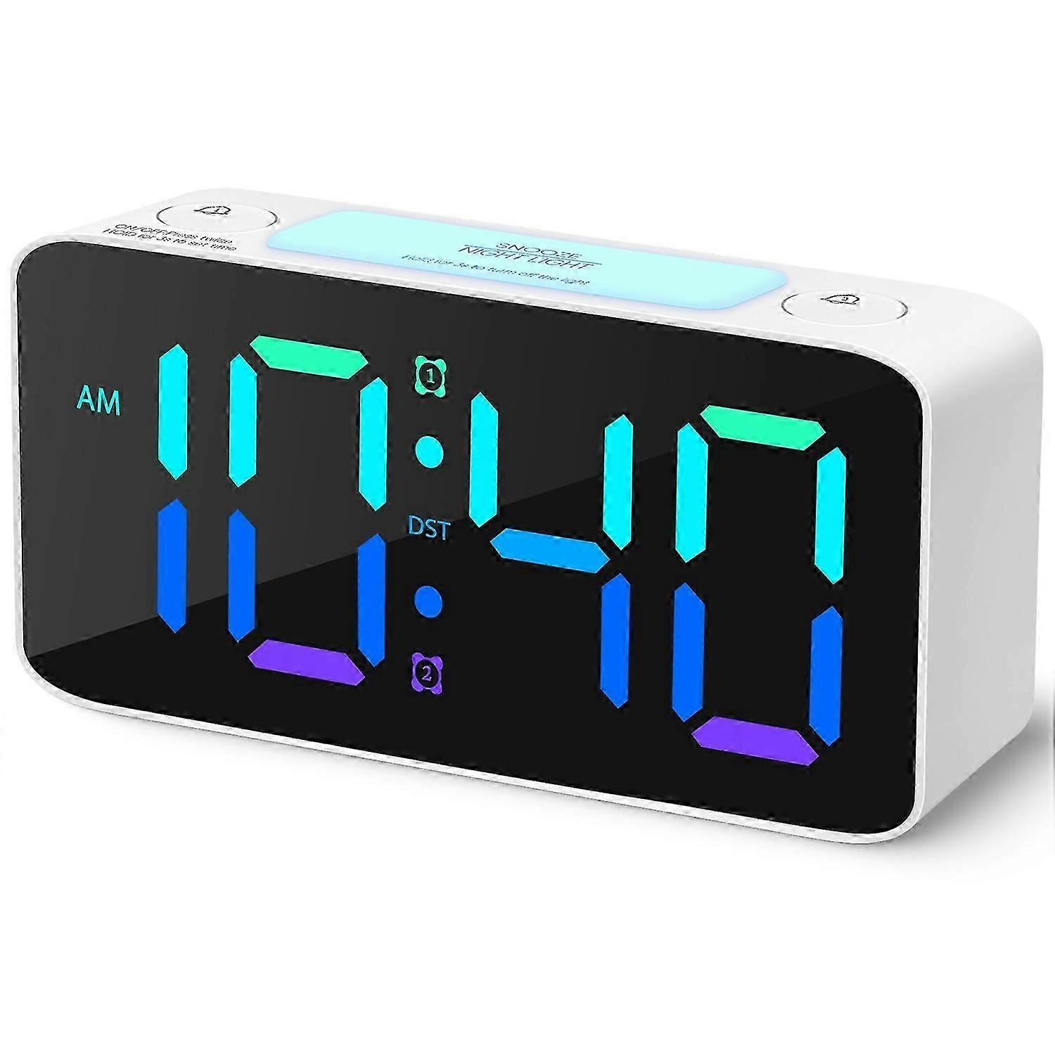 digital clock with loud alarm for heavy sleepers adults