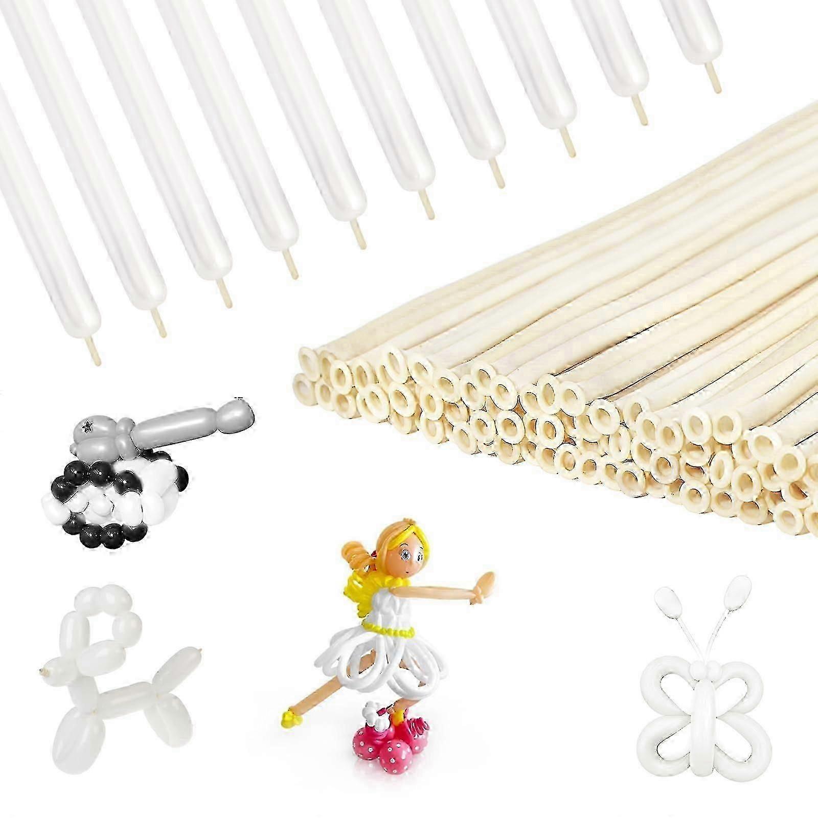 Twisting Animal Balloons 100Pcs 260q Balloons, Thickening Skinny Latex Long Balloon for Garland Modeling, Birthday, Party