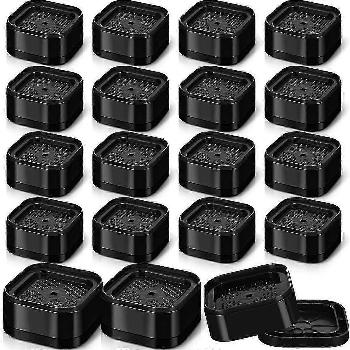 Furniture Risers Adjustable Bed Risers 1.38in Stackable Duty Bed Lifts Risers Square Bed Blocks 16 Pcs 2025