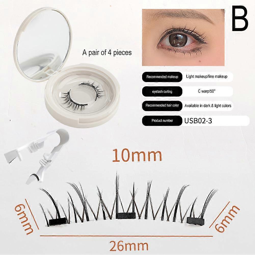 Magnetic Eyelash Set with Curler Handmade Soft Magnetic Lashes for Daily and Stage Use
