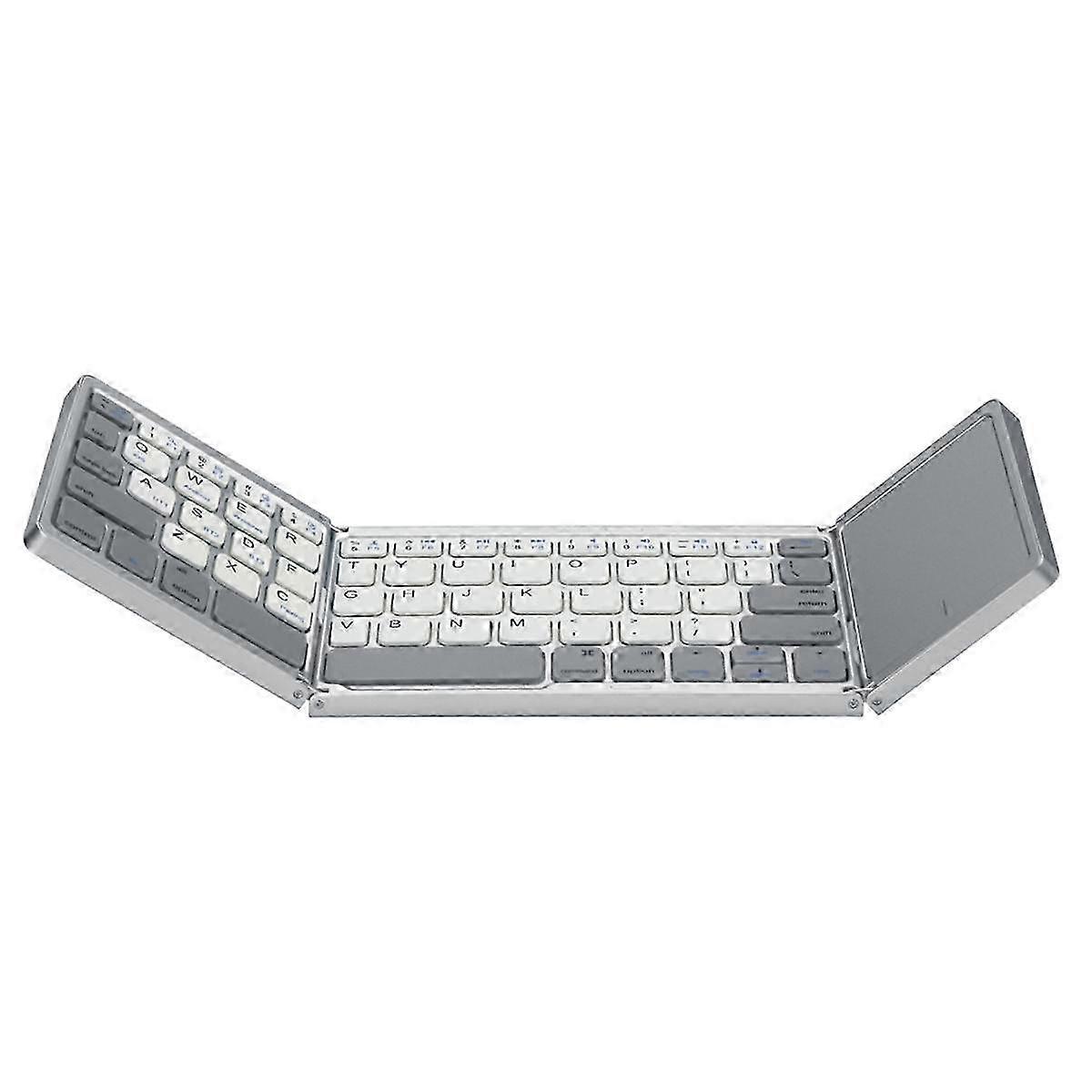 Folding Bluetooth Keyboard with Touchpad - Mini Wireless Keyboard for Office, Multi-System Compatibility