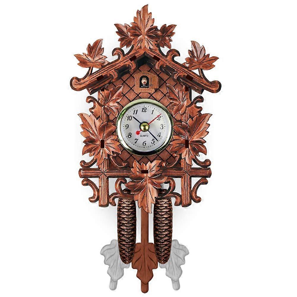 Cuckoo Clock Traditional Black Forest Chalet Clock Handcrafted Quartz Clock Wall Clock With Pendulum 115x225x50mm