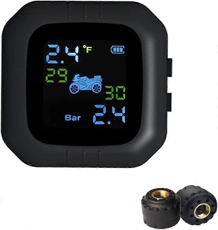 Waterproof Wireless Motorcycle Tire Pressure Monitoring System 2 External Sensor