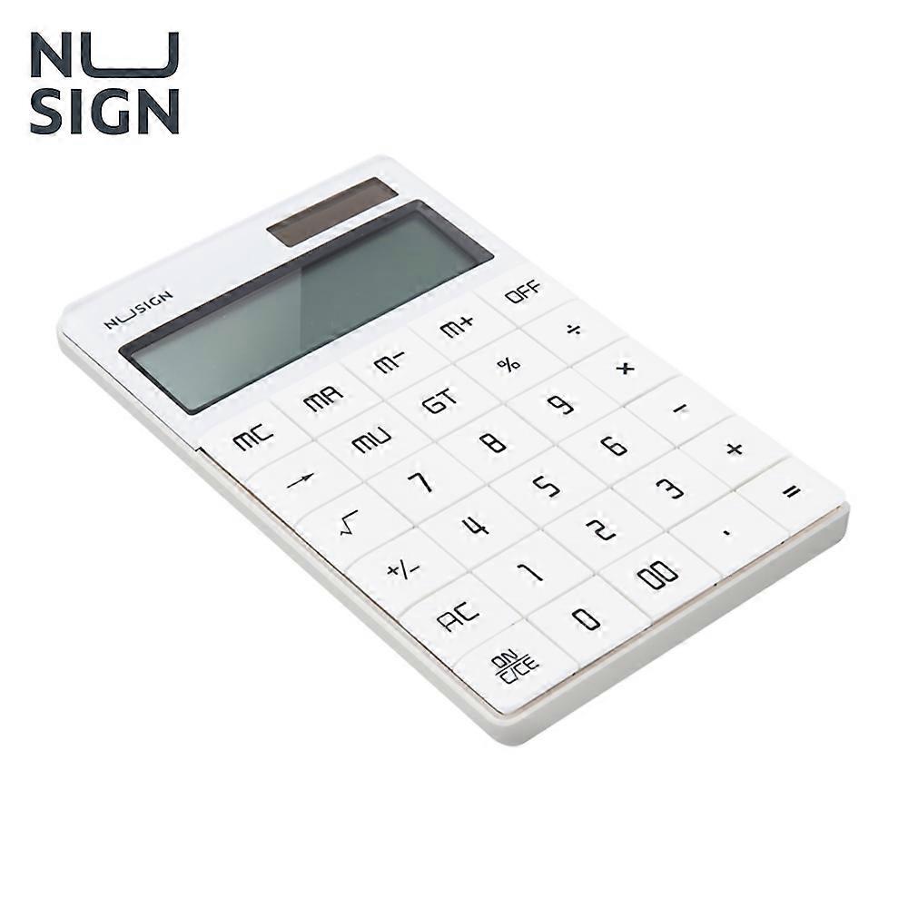 NUSIGN Calculator Widescreen Dual Power Supply School Student Teaching Stationery Calculating Tool Office