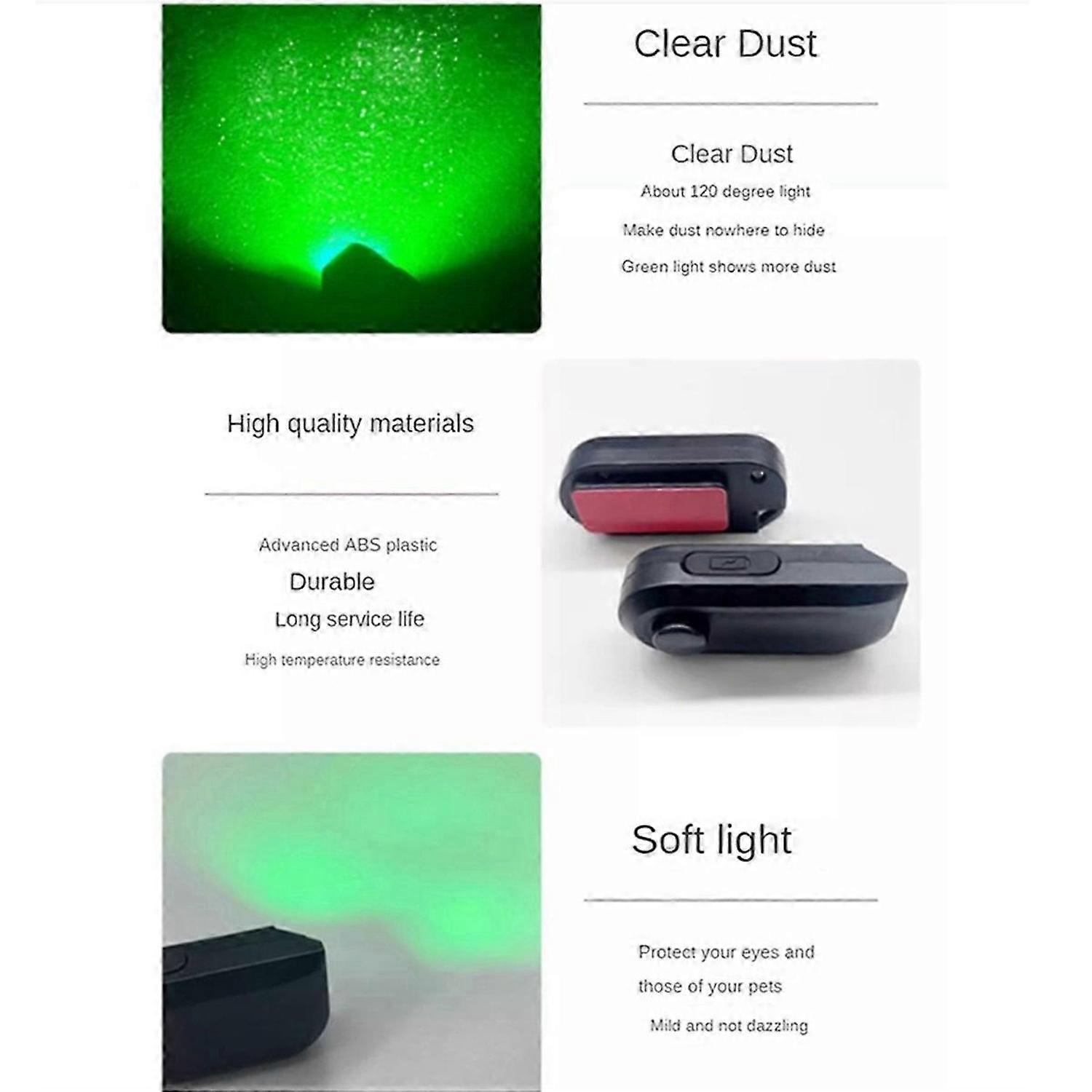 2PCS Rechargeable Vacuum Cleaner Dust Display LED Light