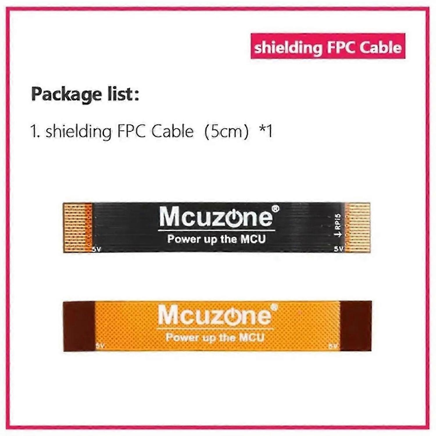 MCUZONE 16Pin 0.5mm Pitch FPC shielded Cable For Raspberry Pi 5