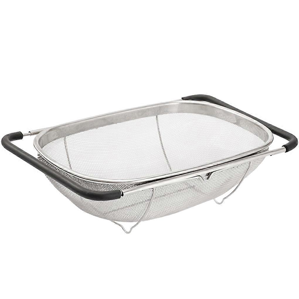 Expandable Kitchen Drain Basket Stainless Steel Strainer Bar Colander