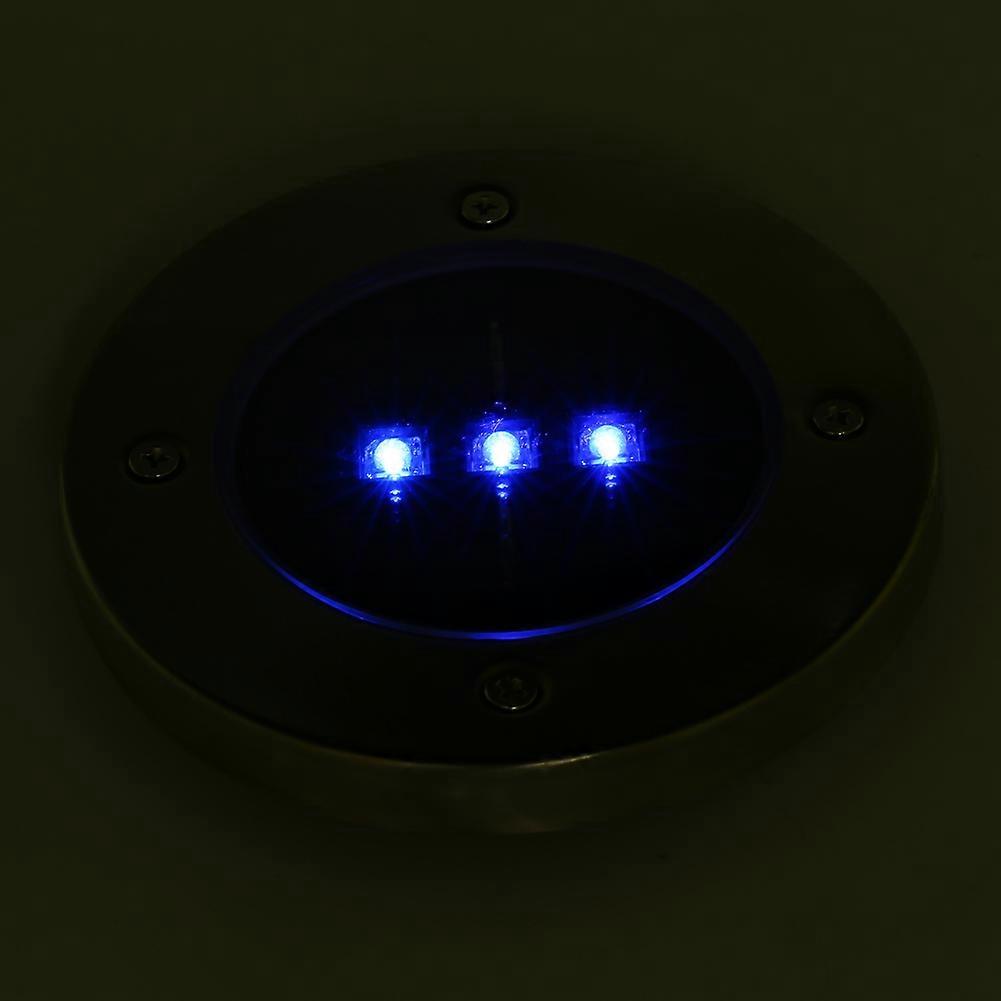 Solar Underground IP65 3 LED Deck Light, 12cm×23mm, RGB