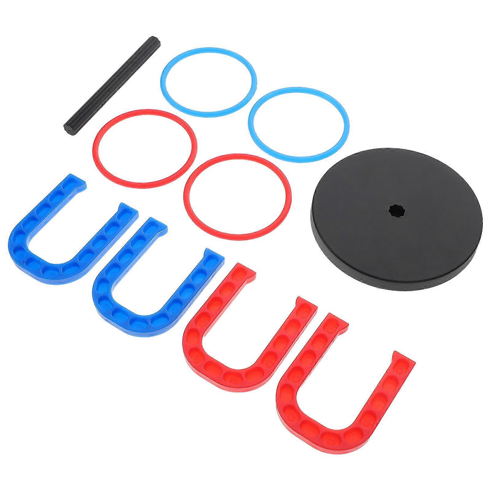 Plastic Rings for Kids Horseshoe Game Set for Playing 4Sets Assorted Colors