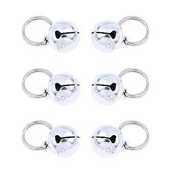 Pet Bells Copper Pendant for Pets 6Pcs Silver Accessories