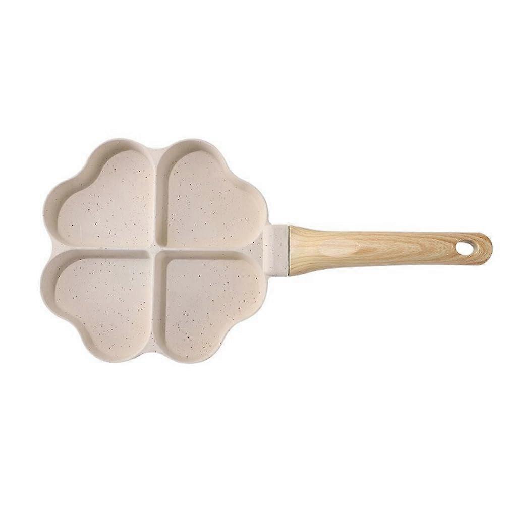 Heart Shaped Egg Pan 4 Grid White Mini Egg Dumpling Pan Hamburger Steak