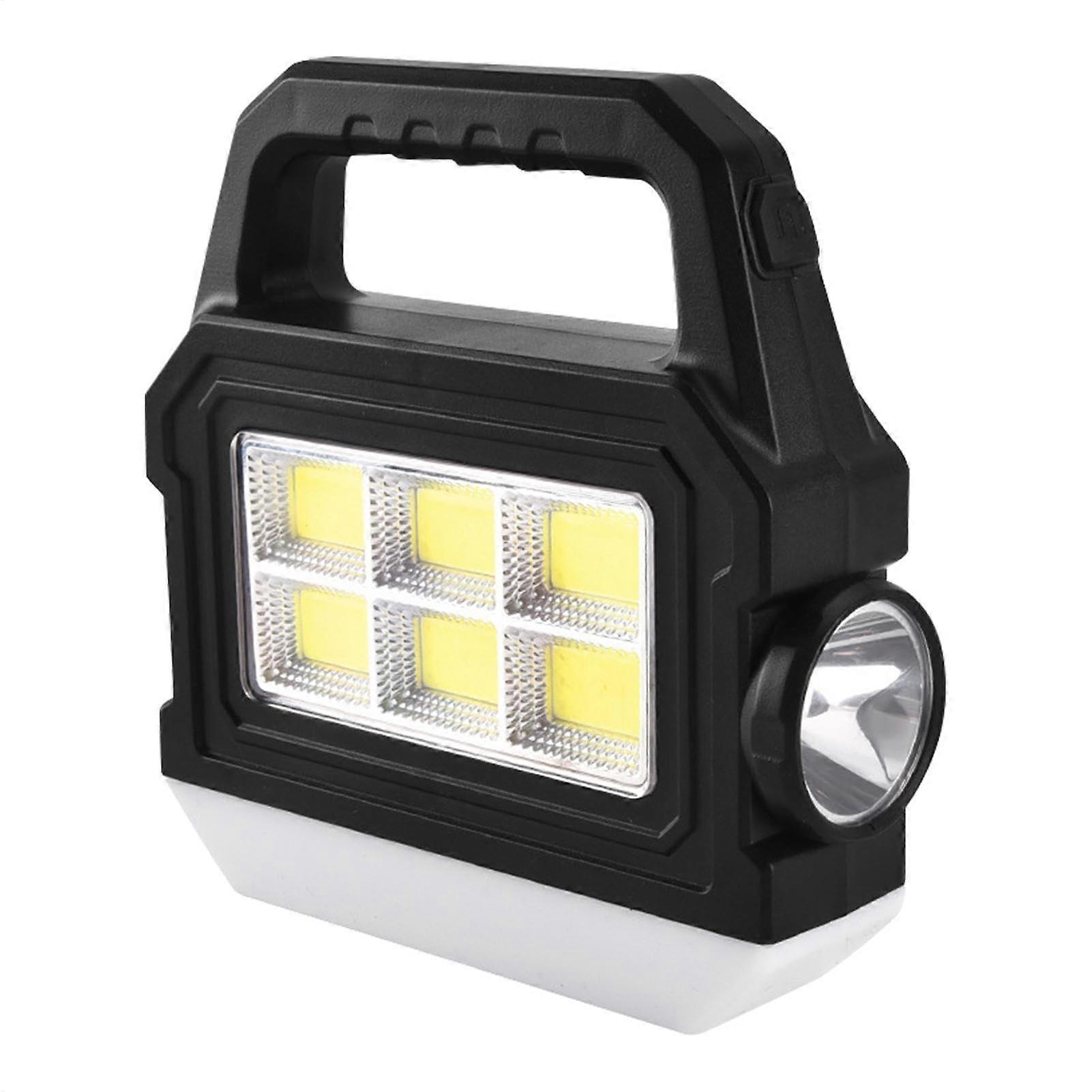 COB Work Light Solar Rechargeable Handheld Sidelight, Waterproof Inspection Spotlight, 5 Modes For Garages, Boating