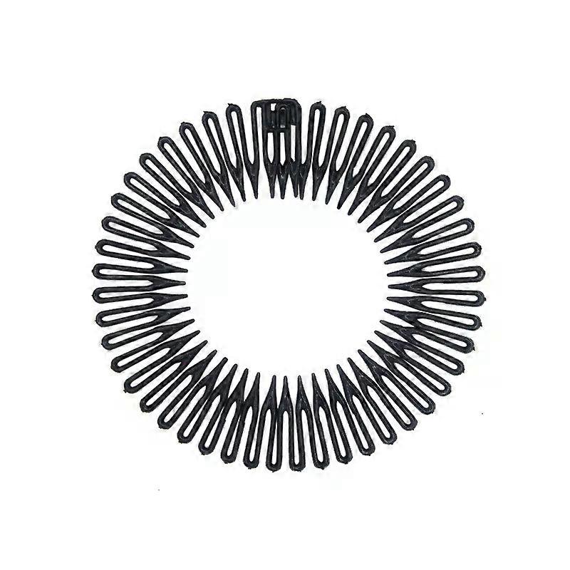 Women Plastic Full Circle Stretch Diamond Flexible Comb Teeth Headband Hair Band Clip Face Wash Fixed Hair Accessories Non-Slip