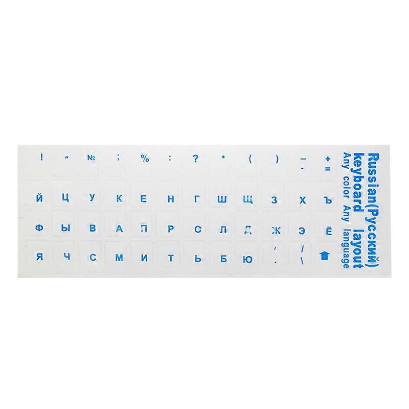 1PCs Russian Transparent Keyboard Stickers Russia Layout Alphabet Label Letters for Notebook Computer PC Laptop
