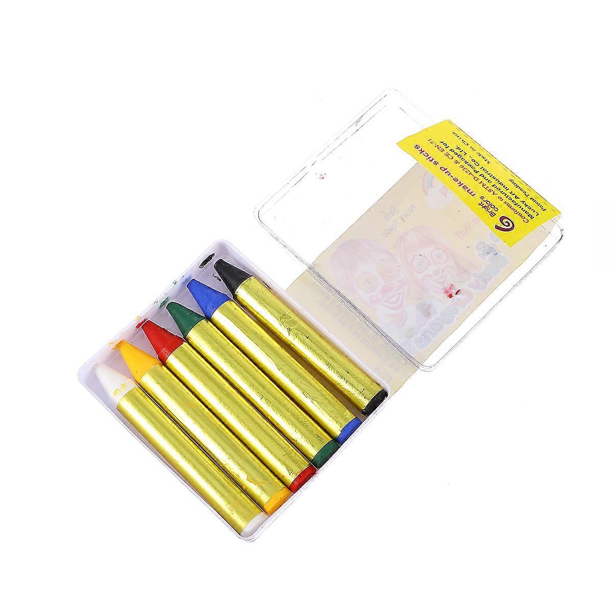 Washable Safe Makeup Paint 6Pcs Face Paint Stick Food Grade Pigmented For Halloween Make Up