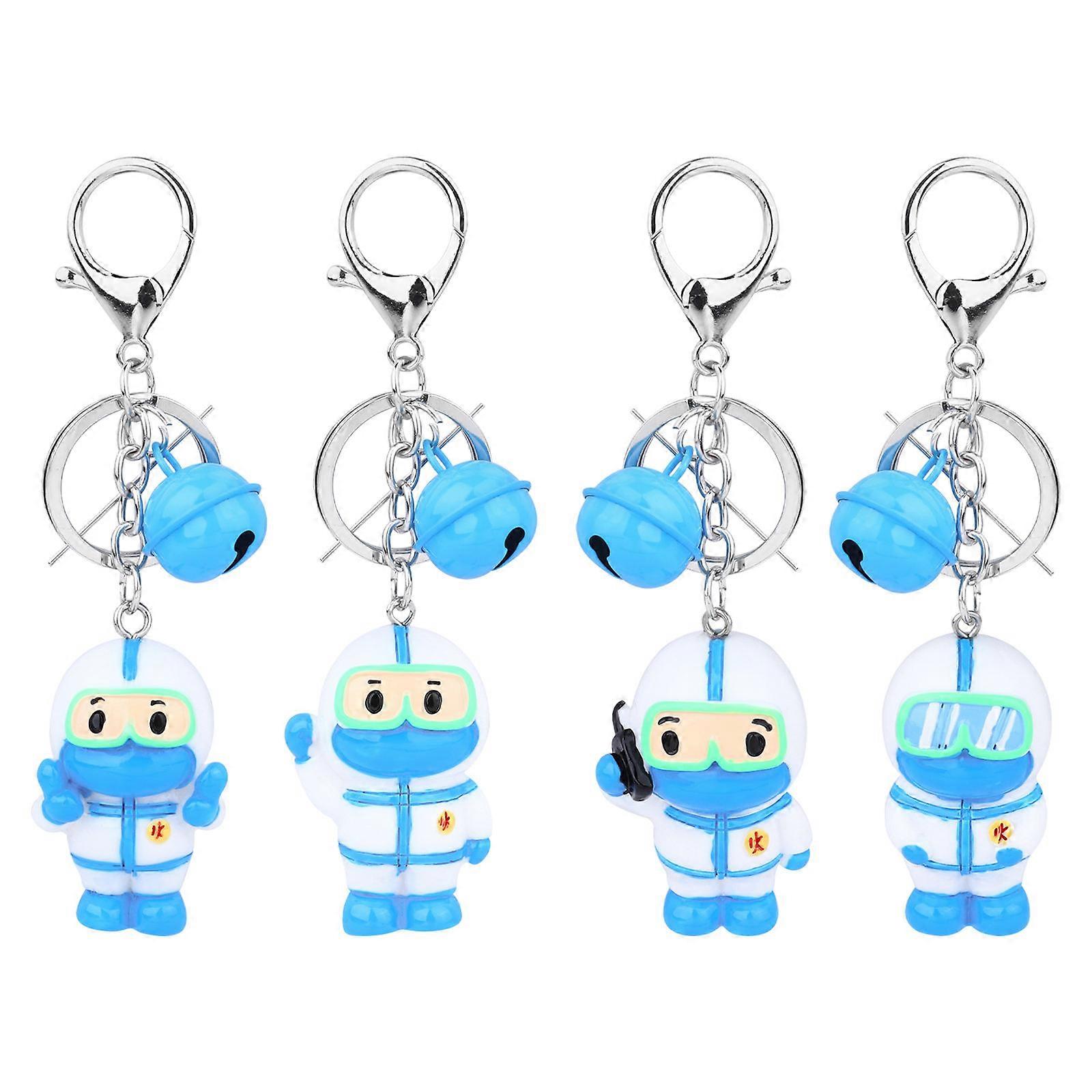 Commemorative Key Chain Doll Key Ring for Decoration 4Pcs Set