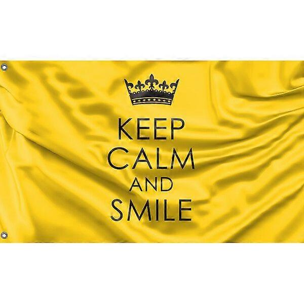 Keep Calm And Smile Flag FG1243