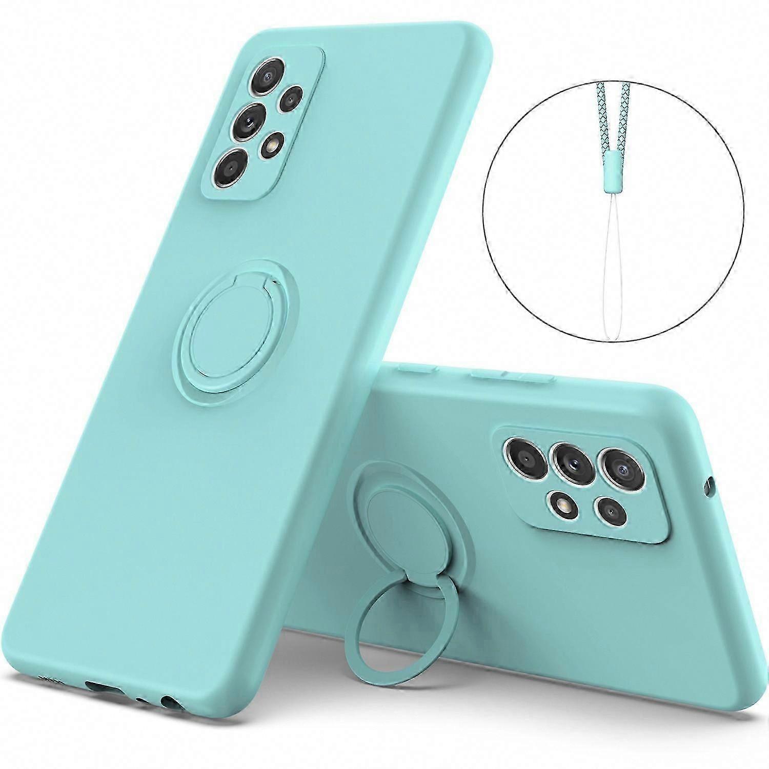 Etui z płynnego silikonu do Galaxy A53 5G z podpórką w kształcie pierścienia, osłoną ochronną chroniącą przed zarysowaniami