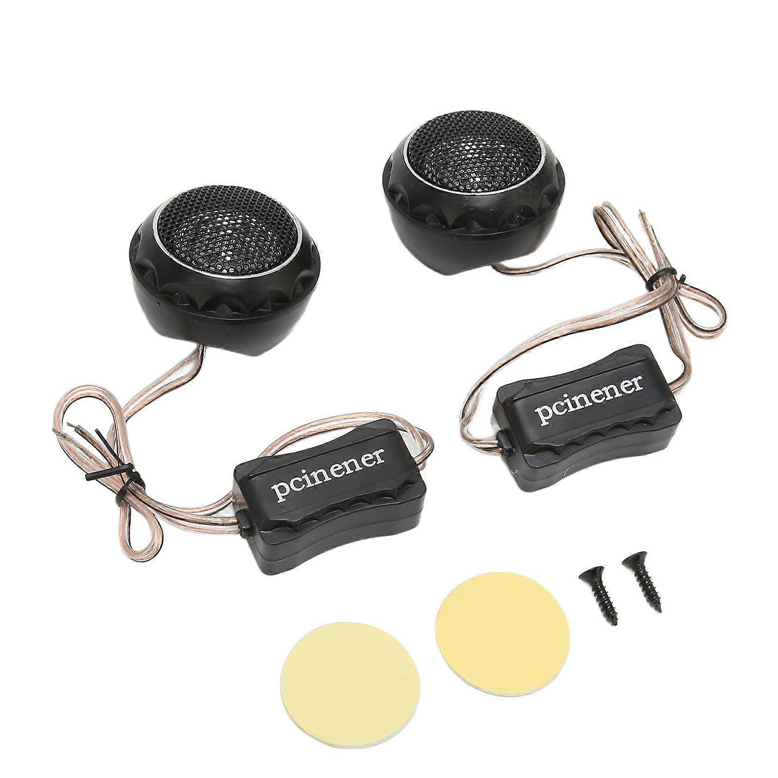 2 Pcs Dome Tweeter 140W Metallic Iron Loudspeaker Universal for Car Audio Systems