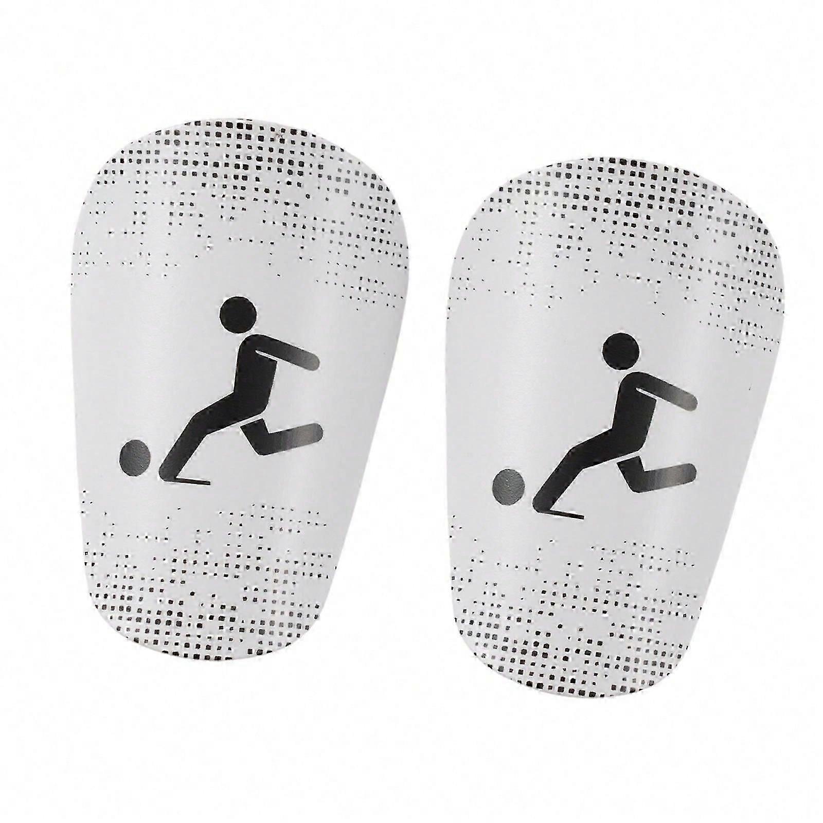 Mini Soccer Shin Guards Calf Guards Shin Pads for Soccer Game Outdoor Sports XS White