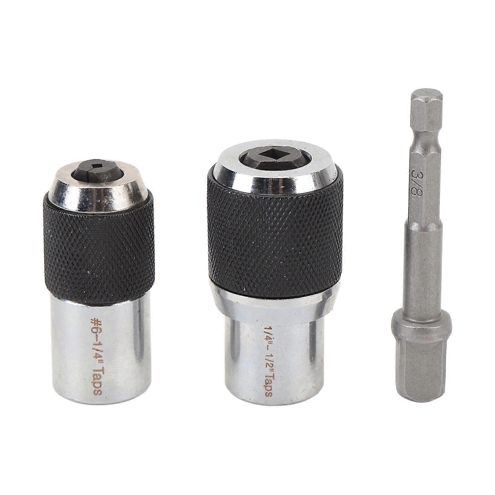 2PCS Tap Socket with 3/8 Drive Square Adapter 6-1/4 1/4-1/2 Inch Adjustable Tap Extractor Tool for M3-M6 M8-M12 Taps
