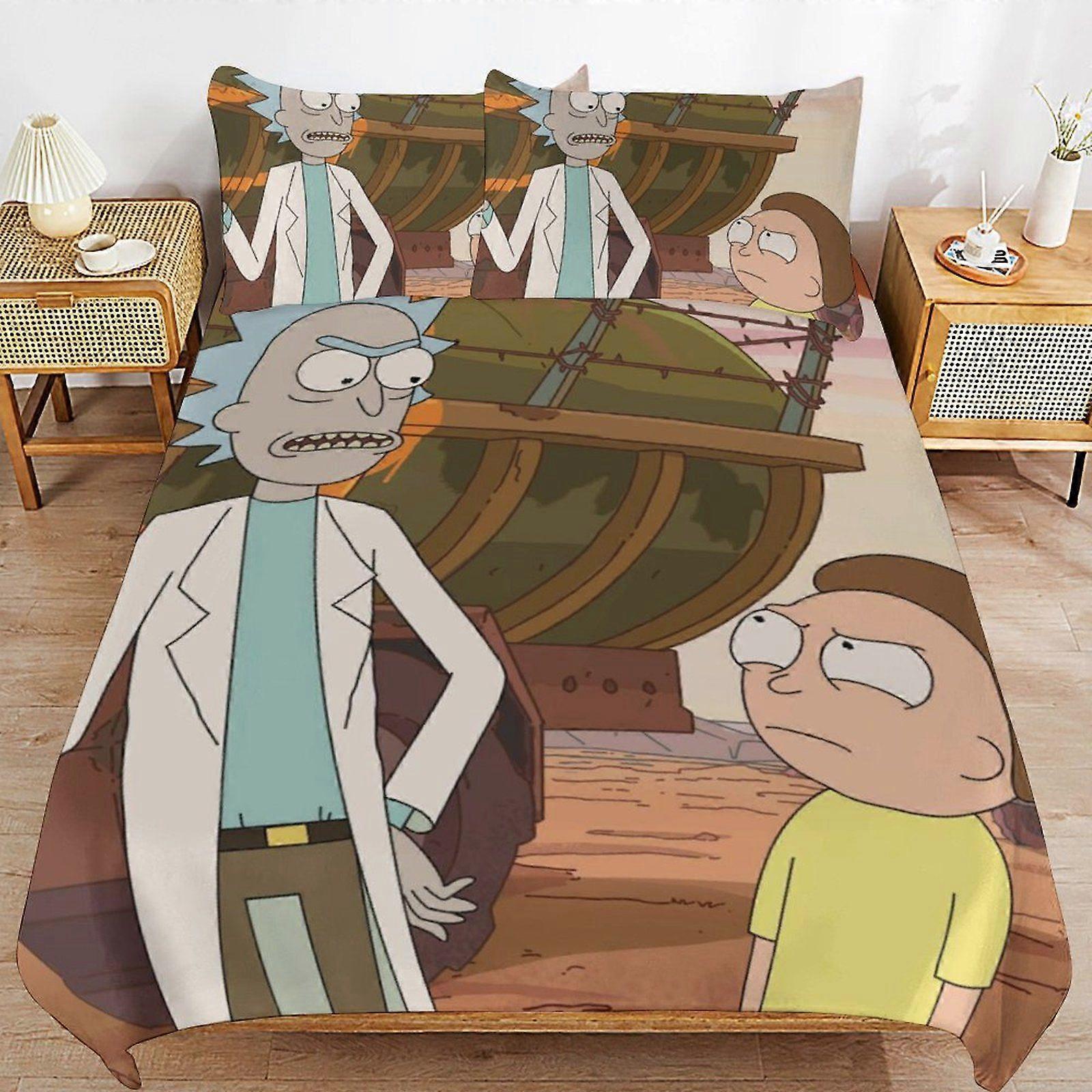 a170 Rick and Morty Season Luxury Handling Daily Rest Machine Friendly Touch Durable Zip Duvet Cover Sets Performance n170