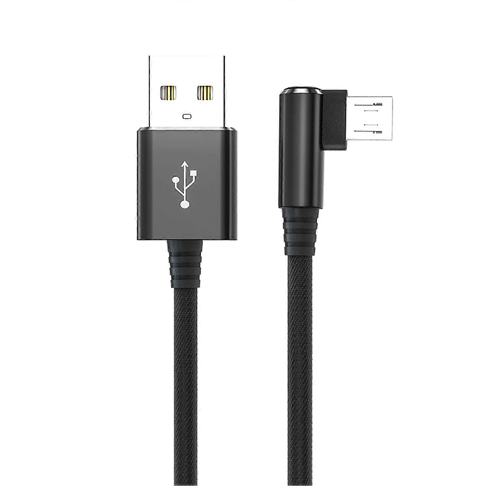 Welling V8 Data Cable 90 Degrees Elbow Fast Charging Plug Play Micro USB Mobile Phone Data Cord Charger Wire for Smart Phone