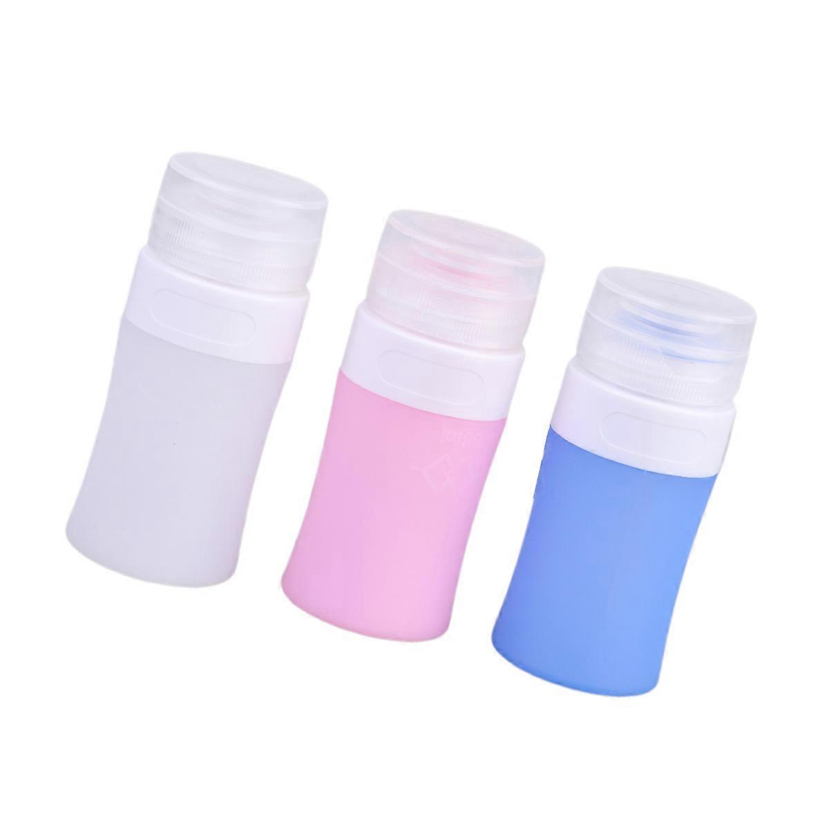 Travel Lotion Refillable Bottle Silicone 3Pcs Set for Portable Dispensing
