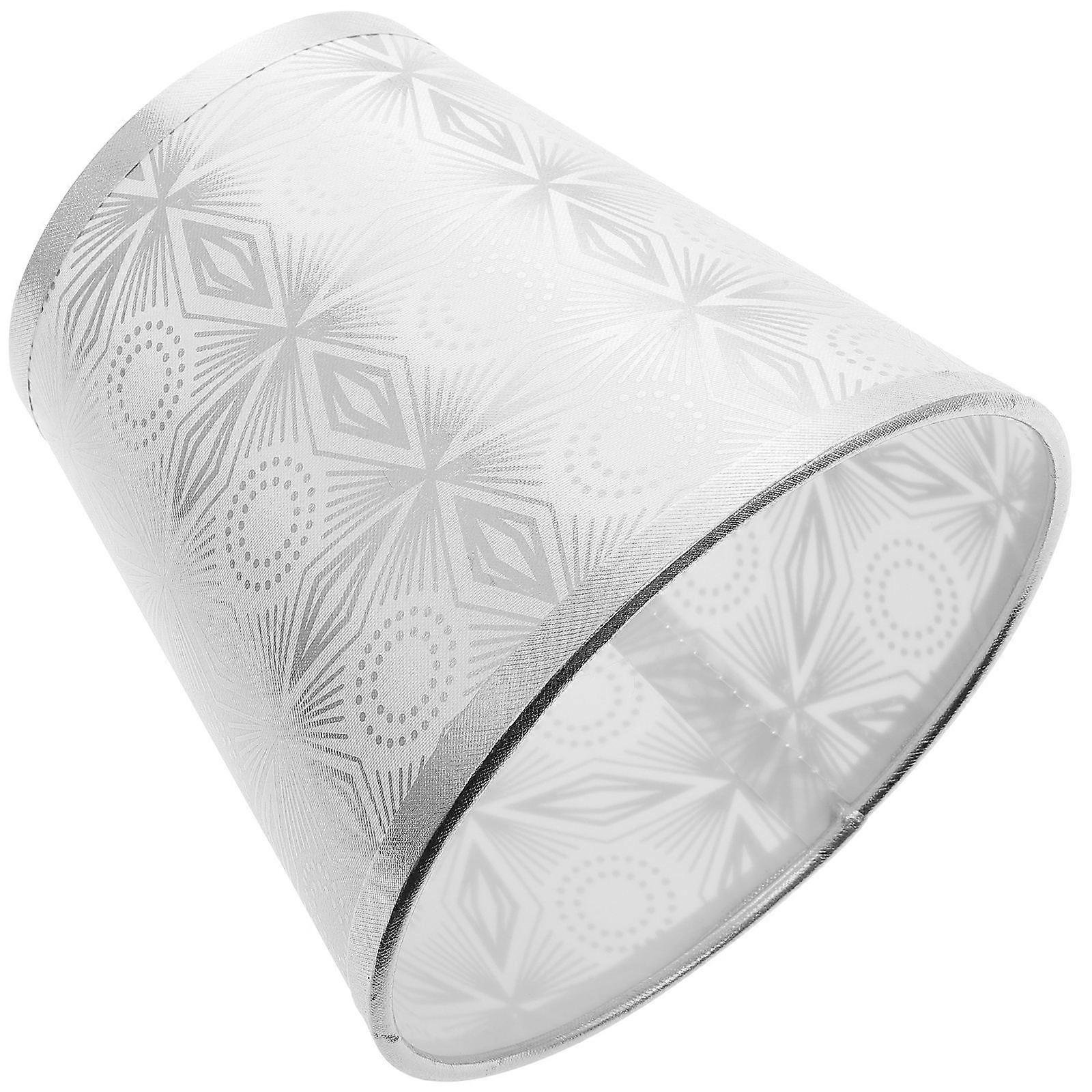 Small Lampshade Lamp Shade Cover for Decor 4Pcs Silver Pattern