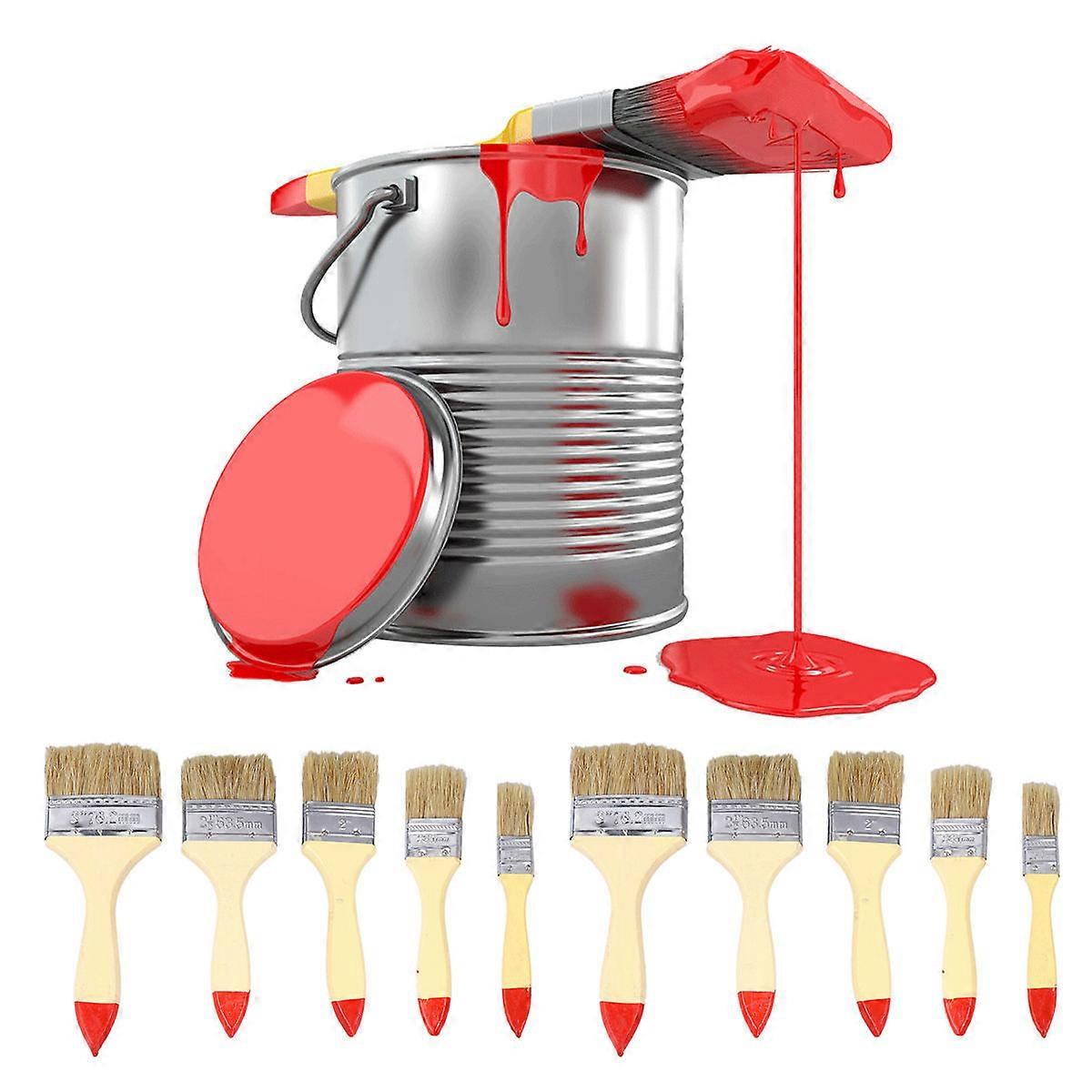 Paint Brush Wooden Handle Plastic Bristle for Wall Paint 20Pcs Set