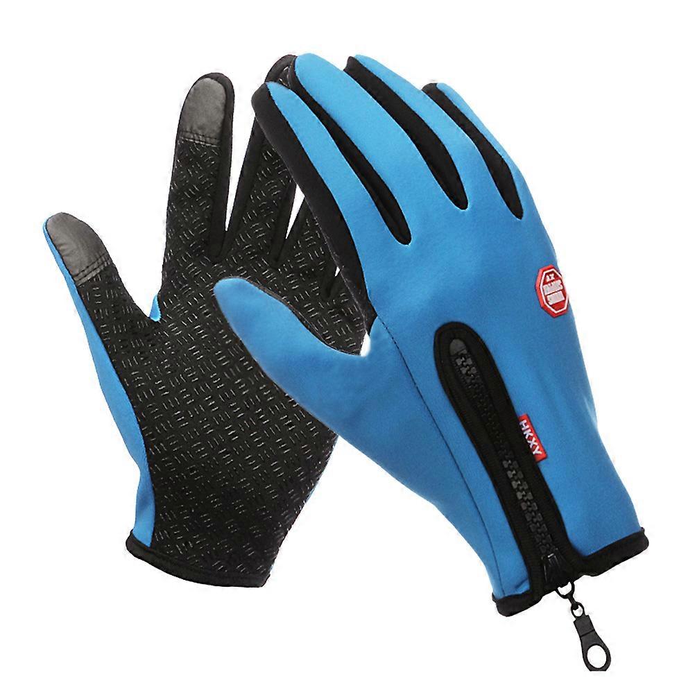 Riding Bike Gloves Blue Screen Touch Gloves for Winter Warmth 2Pcs