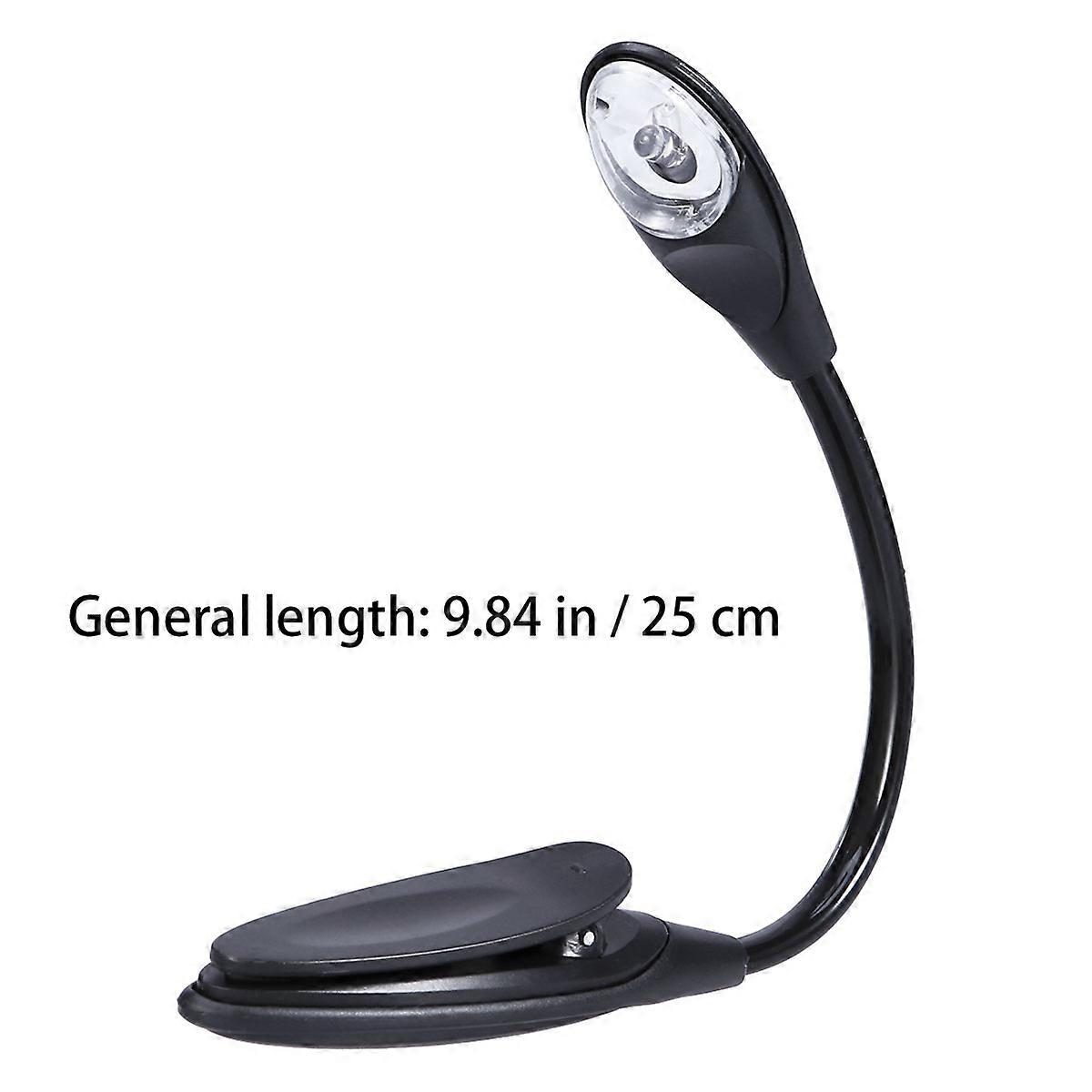 Portable Clip-on Reading Lamp for Camping Outdoor and Night Use in Black Color 1Pcs