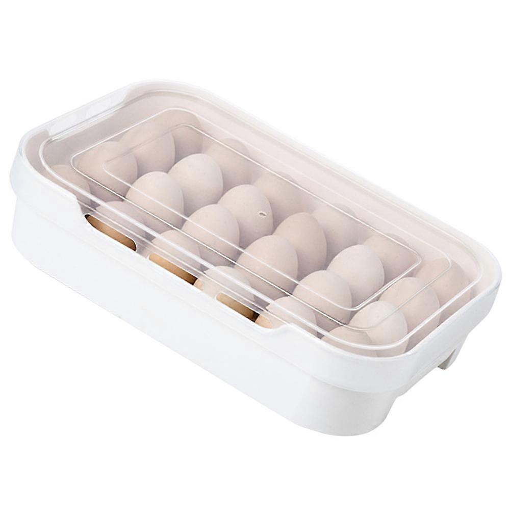 Egg Container Plastic Egg Storage Box for Grids White