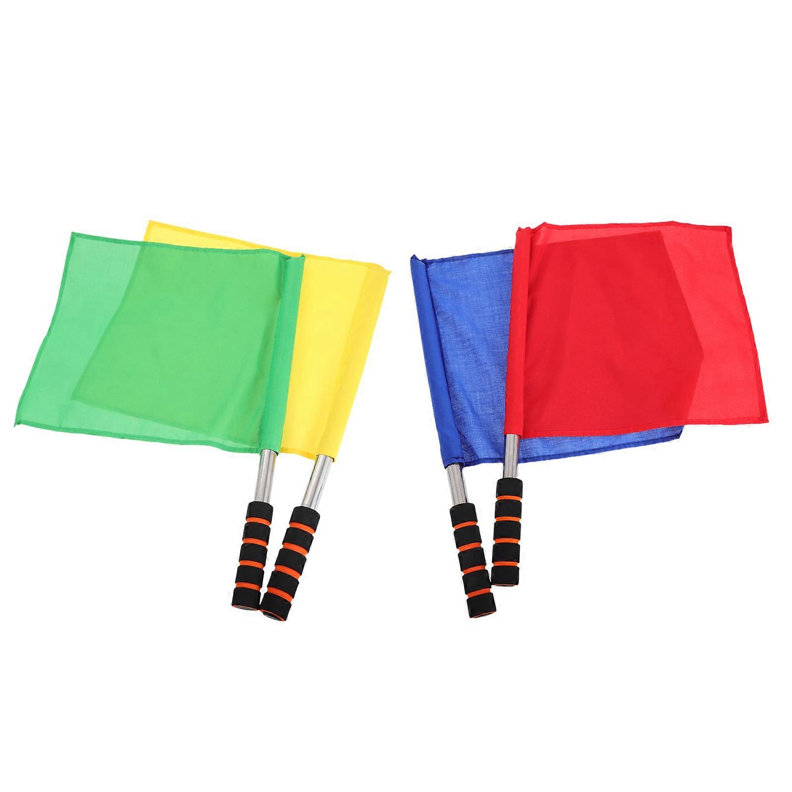 Soccer Referee Flag with Foam Handle for Football Referee 20Pcs