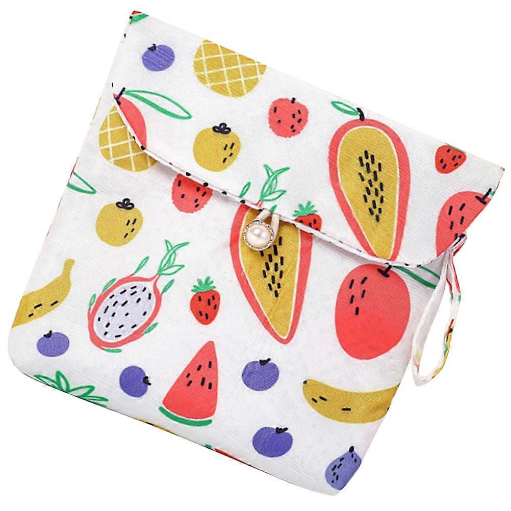 Private Storage Bag Sanitary Towel Storage Pouch Clasp Design Multi 13.5*13CM Holding Sanitary Napkins 1 Pair