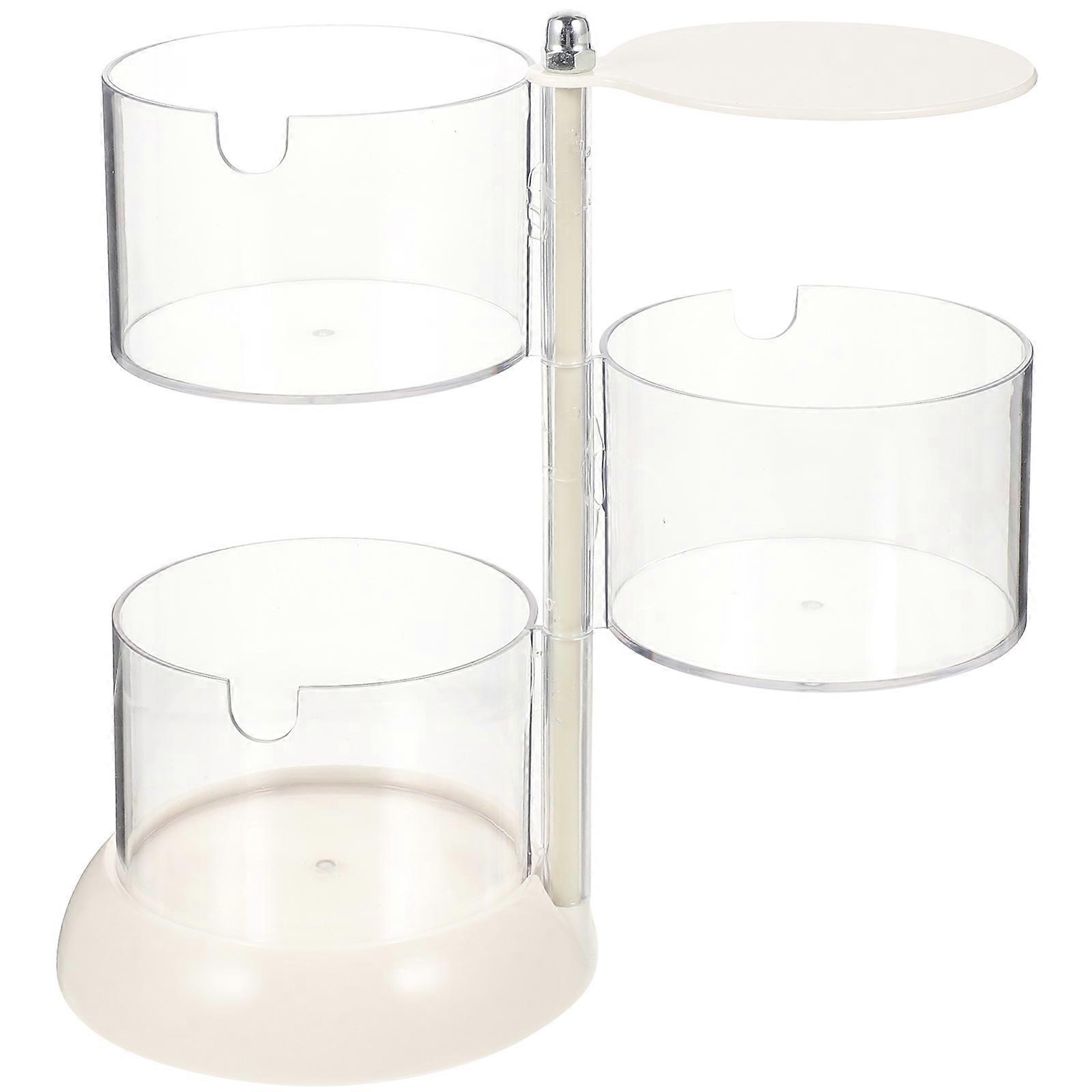 Rotatable Cotton Pad Holder Makeup Sponge Organizer for 3Pcs Pads