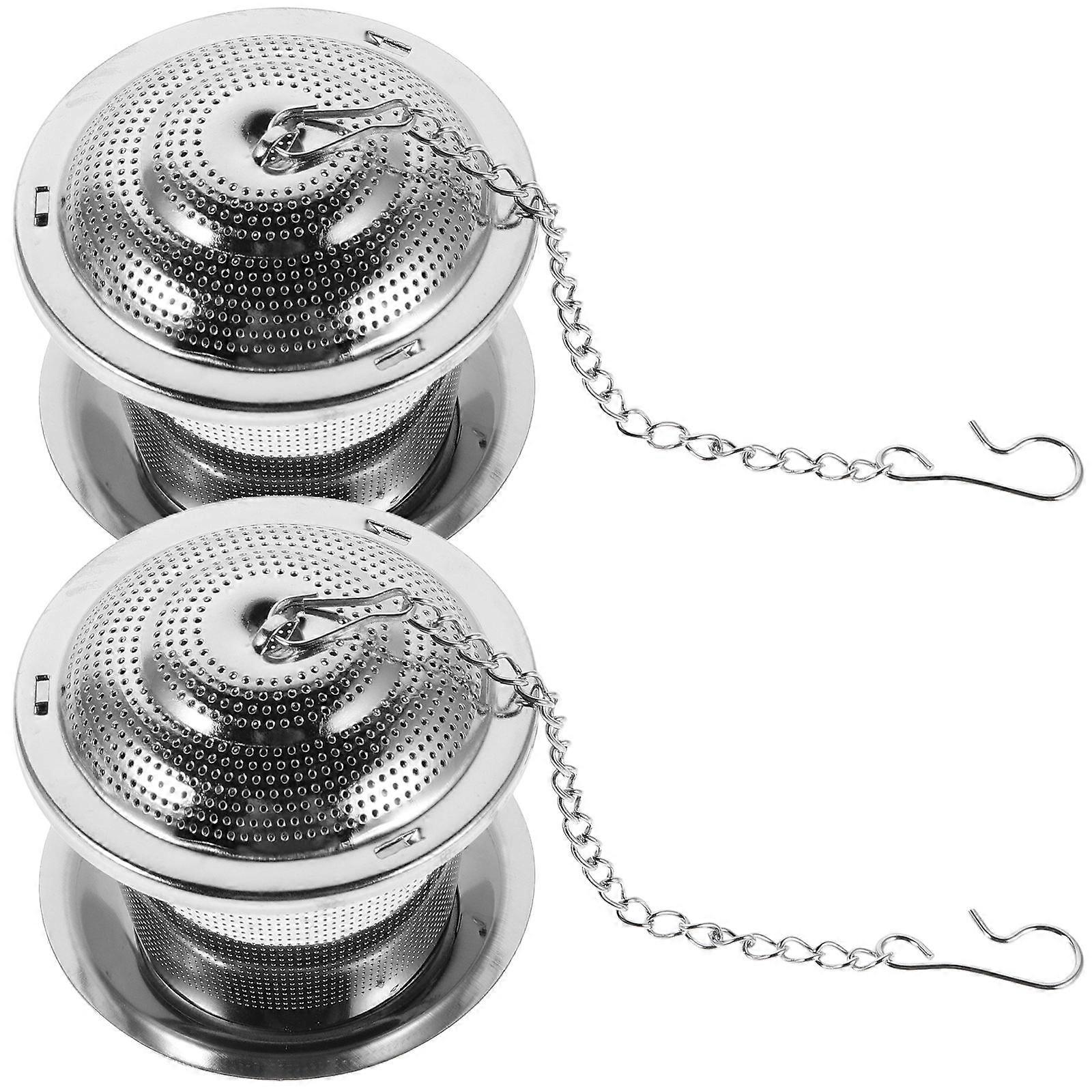 Reusable Stainless Steel Tea Infuser for Home Use 8Pcs with Lid and Chain