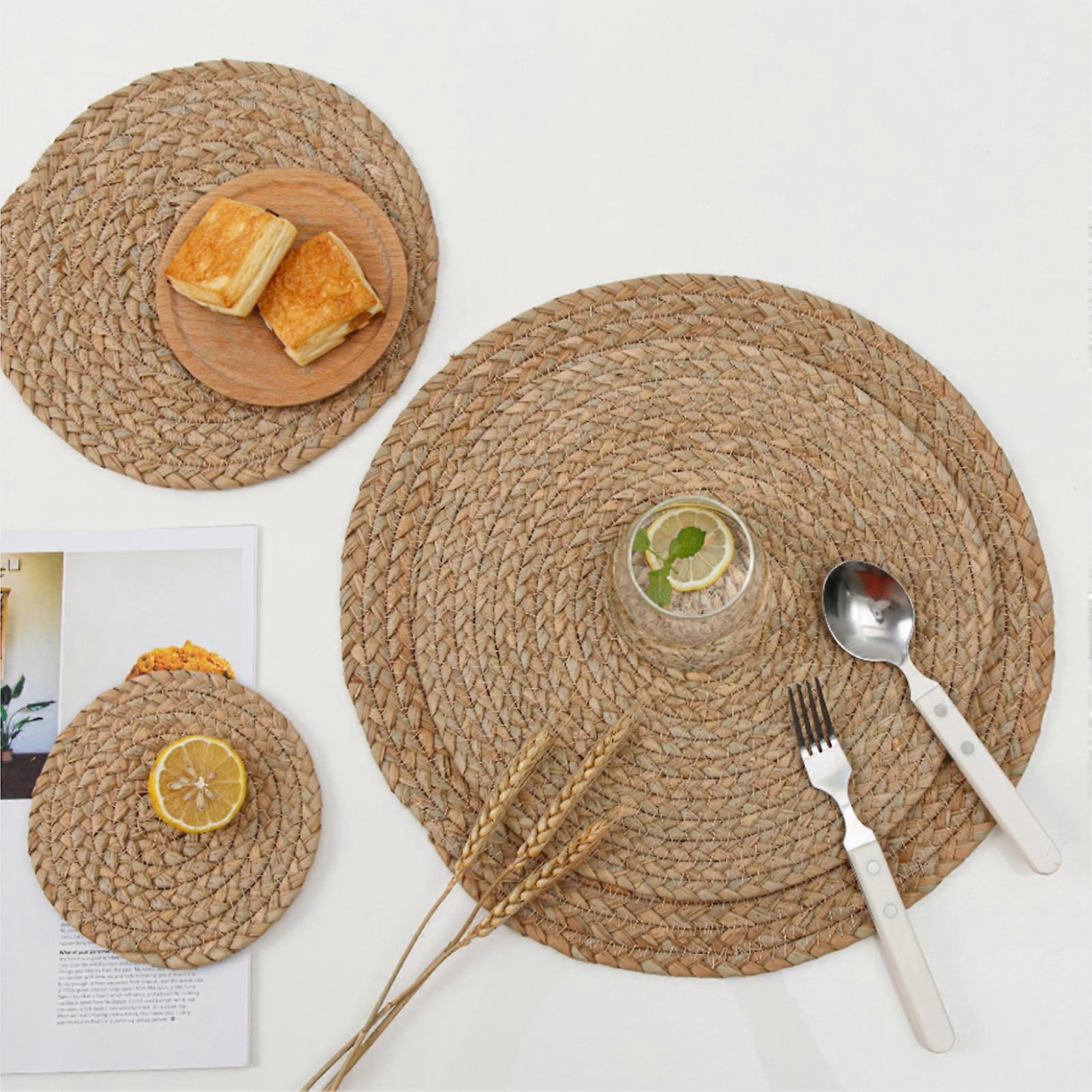 Table Coaster Handwoven Straw Natural Table Placemat