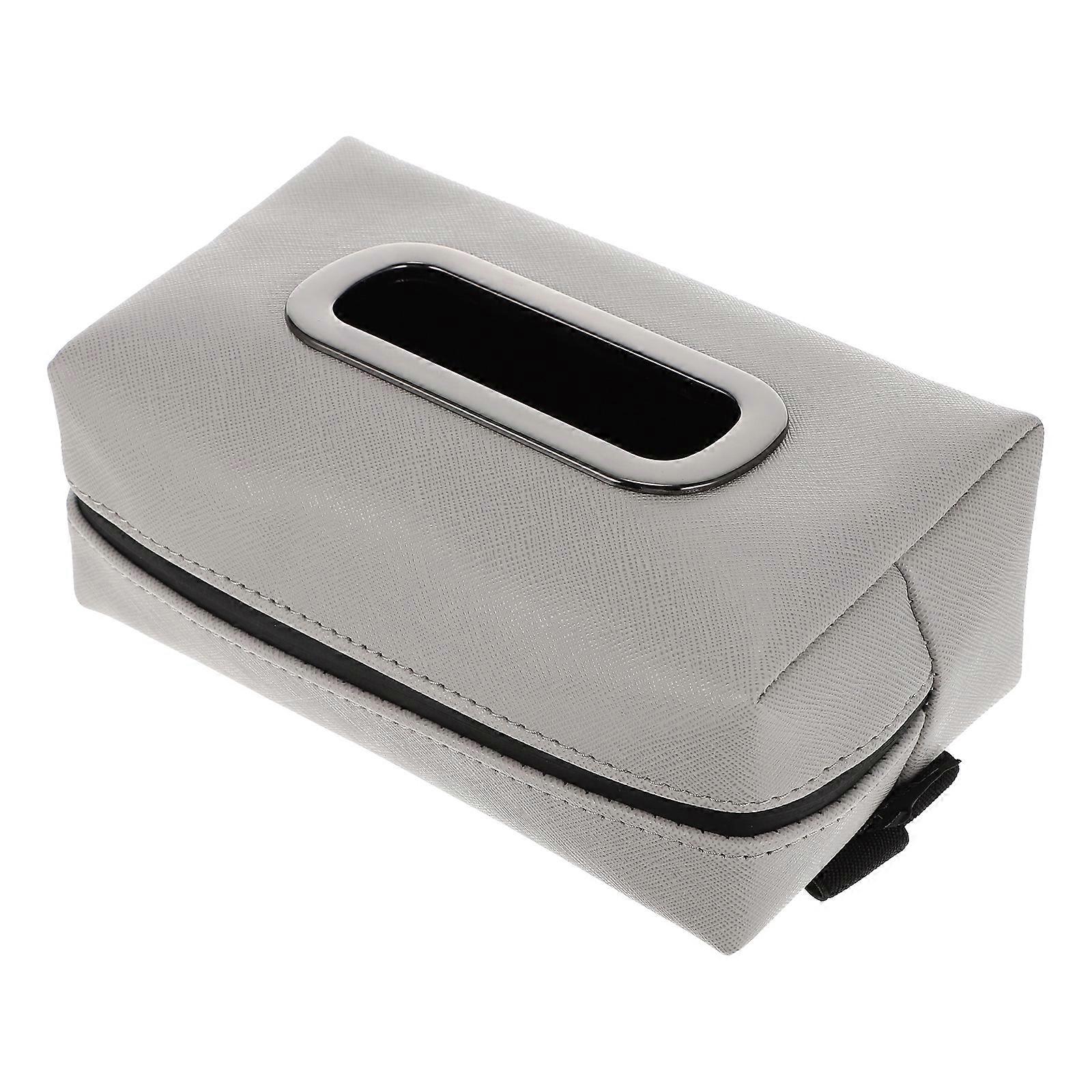 Car Tissue Box Holder for Tissue Use 2Pcs Grey Visor Storage