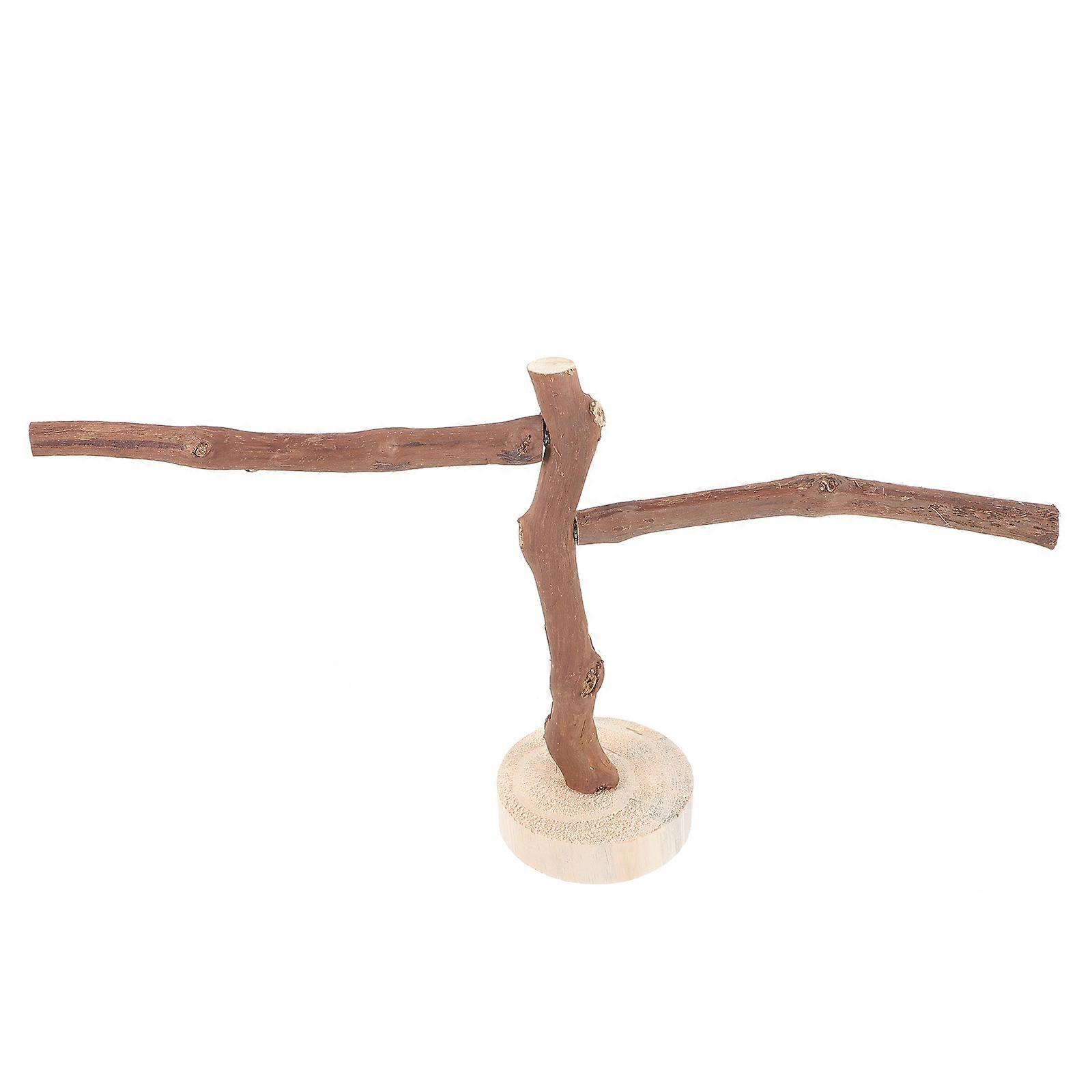 Bird Grinding Stand For Parrots Indoor Play Natural Shape Grape Branch 1Set