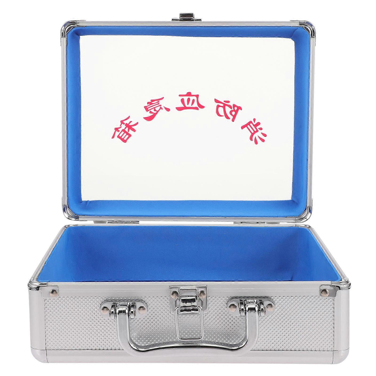 Aluminum Storage Boxes Metal Box Tools Crowd Rectangular Shape Abs Material Portable Toolbox 1Pack
