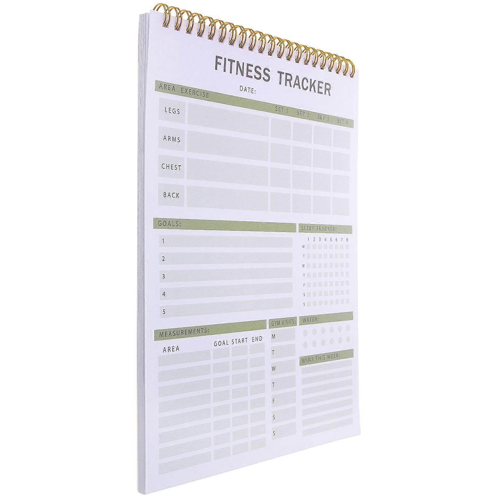 Exercise Notebook Daily Training Planner For Athletes 10.2X7.5X1.2In Rectangular Paper 1Pack
