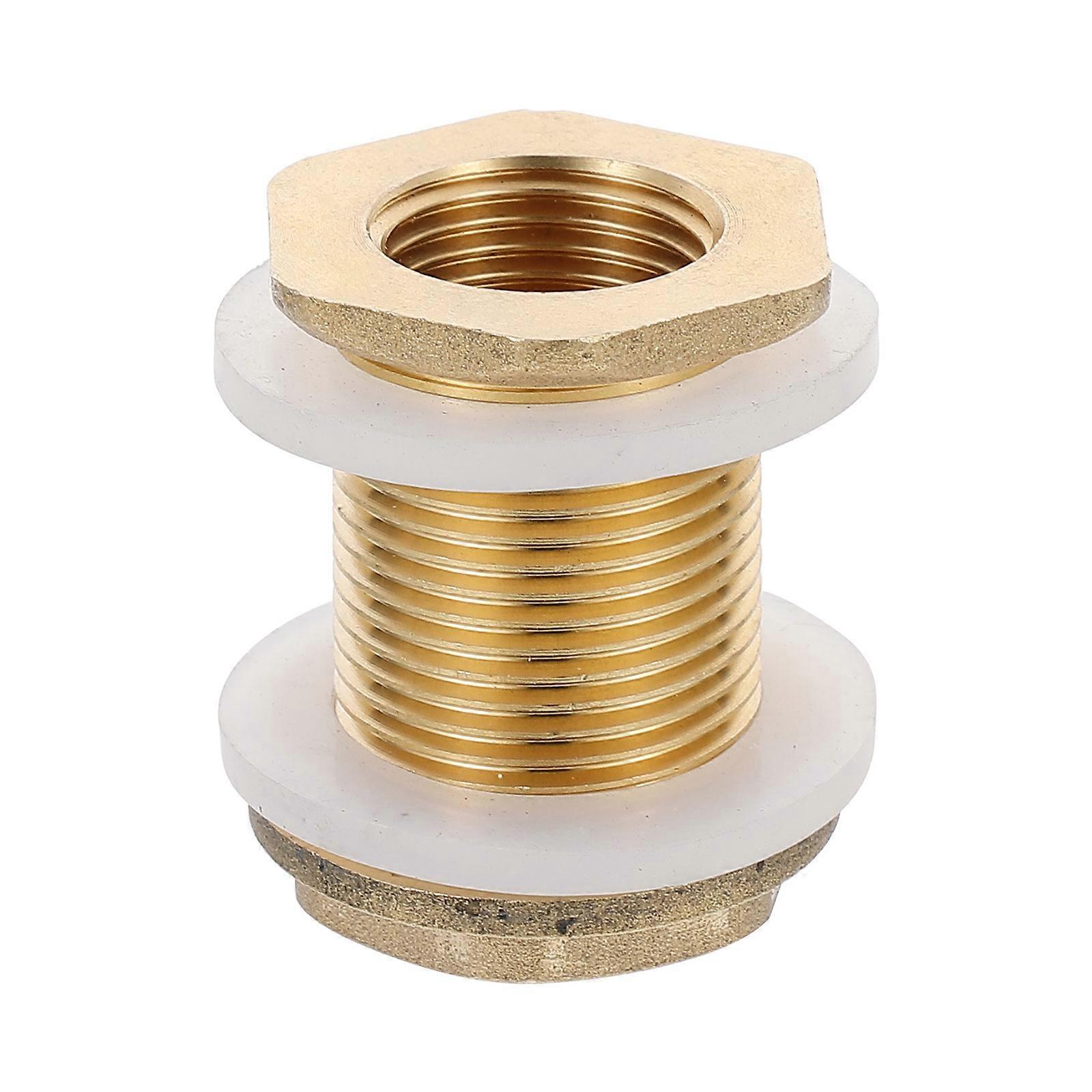Water Tank Hose Connector Brass Adapter for Pipe Fittings 2Pcs Set