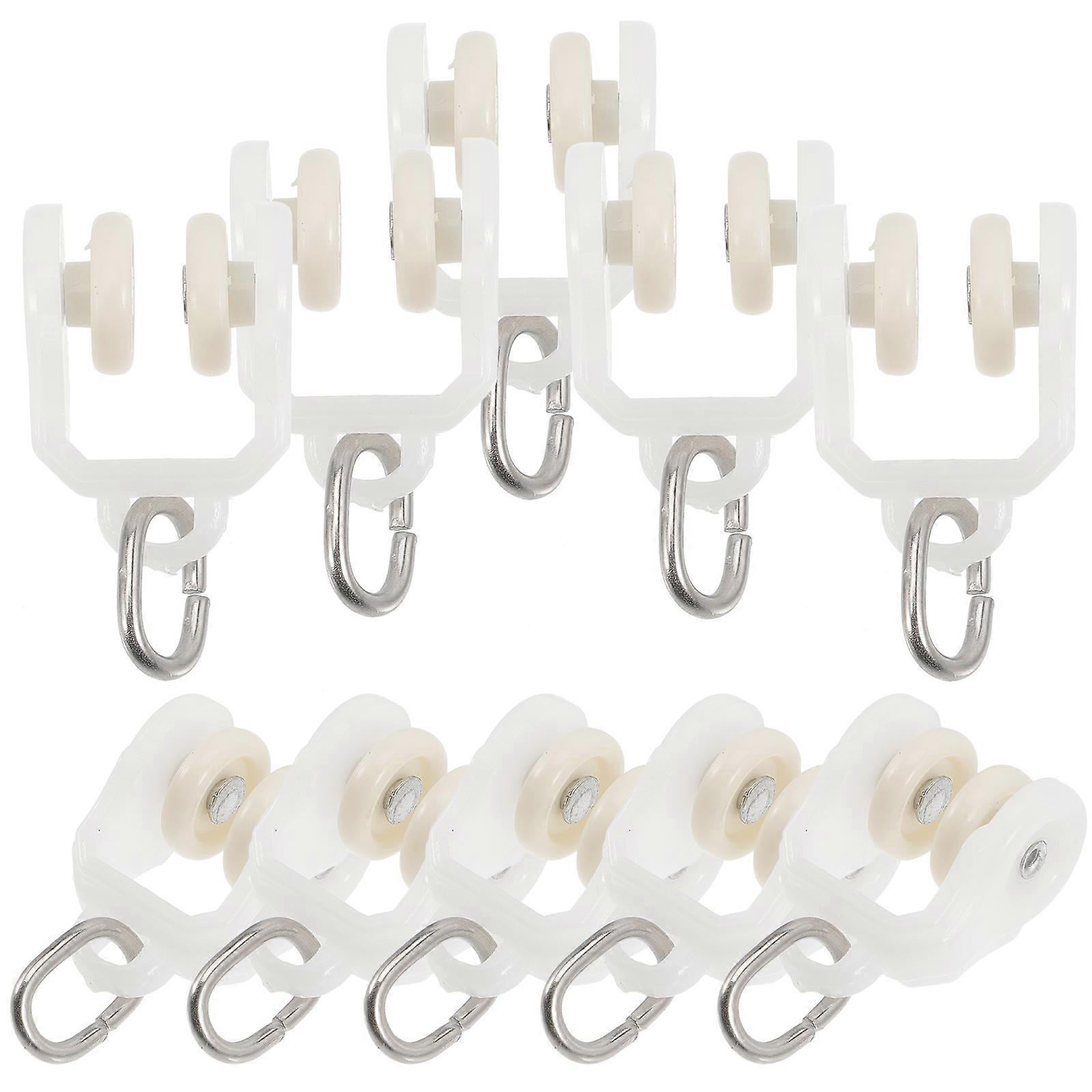 Curtain Track Roller Curtain Accessories with 20Pcs for Quiet Gliding